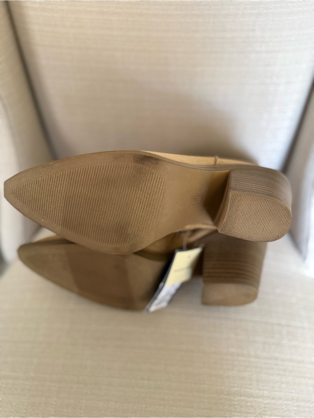 NWT Universal Thread Dallas Western Ankle Booties Tan 7.5 - Picture 7 of 9